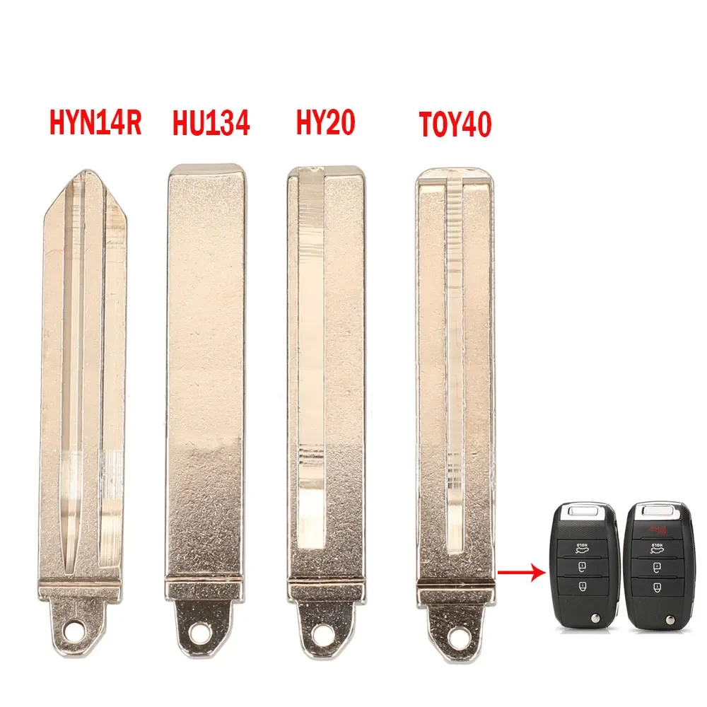 Car Remote Key Flip Blade for Hyundai Verna for Kia K5 S522 YN TOY40 HU134 HYN14R HY20 Uncut Metal Key Blank Car Key Replacement