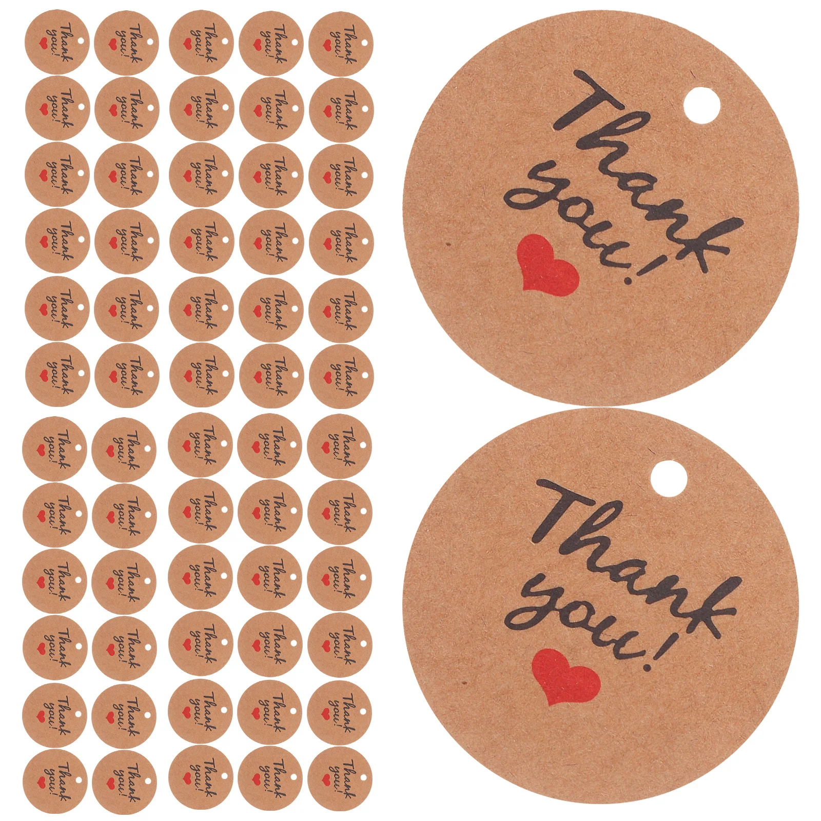 

100 pcs Kraft Paper Hang Tags Nontoxic Durable Vintage Christmas Gift Wedding Favor Birthday Craft Project Decorations