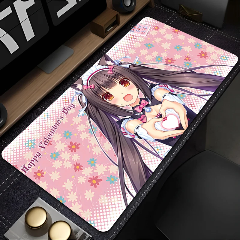 Gaming Mouse Pad Anime Designed specifically Computer Gamer Desk Mouse Mat N-nekopara For CS GO Office Laptop 90x40cm Mousepad