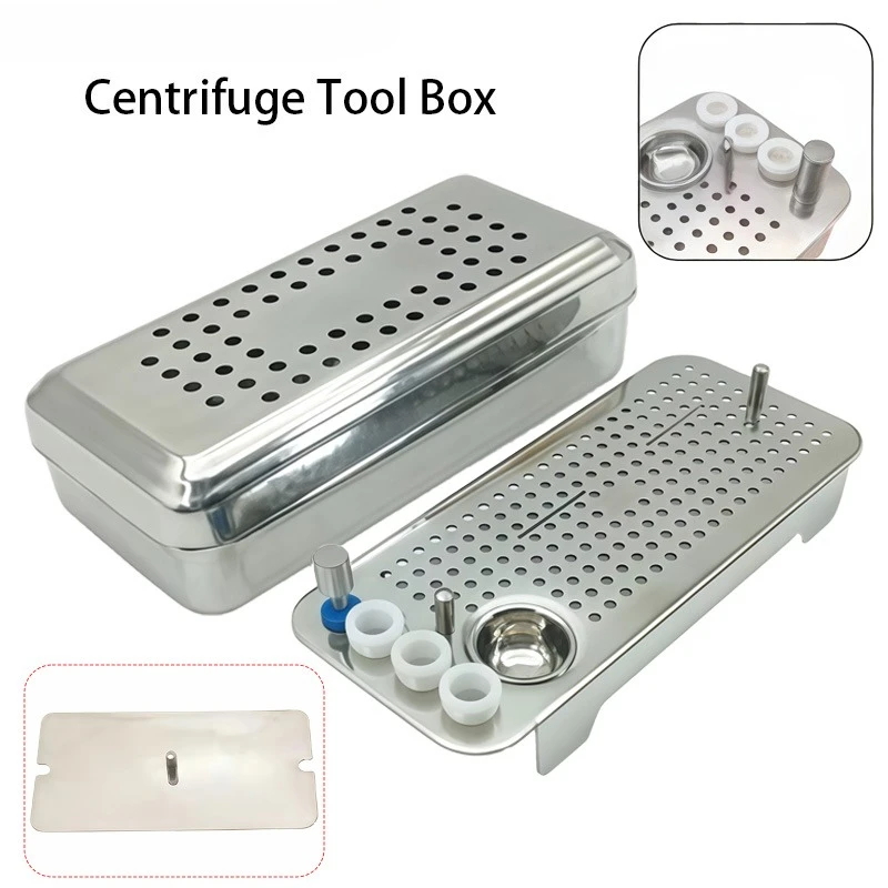 1Pcs Specialized Tool Box for Centrifuges, Made of High-Temperature-Resistant Stainless Steel, Dental Implant Instrument Box