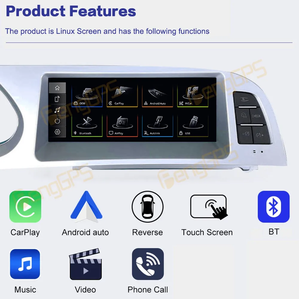 Android Auto 8.8 Inch HD Connected Touch Screen CarPlay Linux For Audi A6 2010-2011 Multimedia Car GPS Player Radio  Head Unit