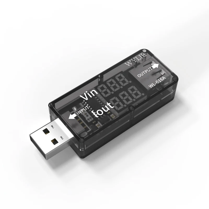 WYLIE-voltímetro Digital con USB, medidor de voltaje de corriente, amperímetro, pantalla en tiempo Real, Detector de datos