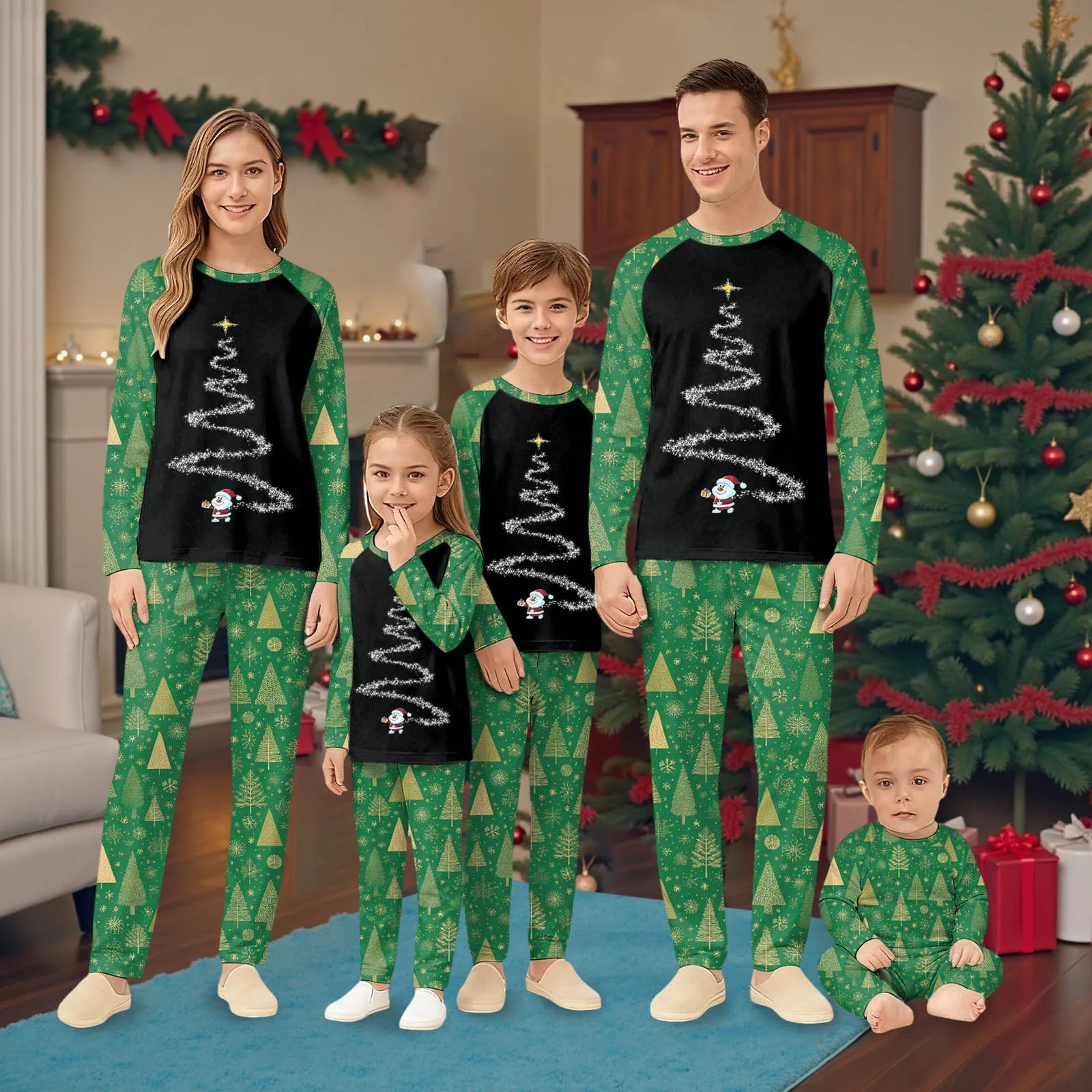 

2025 Christmas Pyjamas Set For Family Christmas Pyjamas Christmas Pyjamas Long Sleeve Long Trousers Fair Isle Pajamas Family