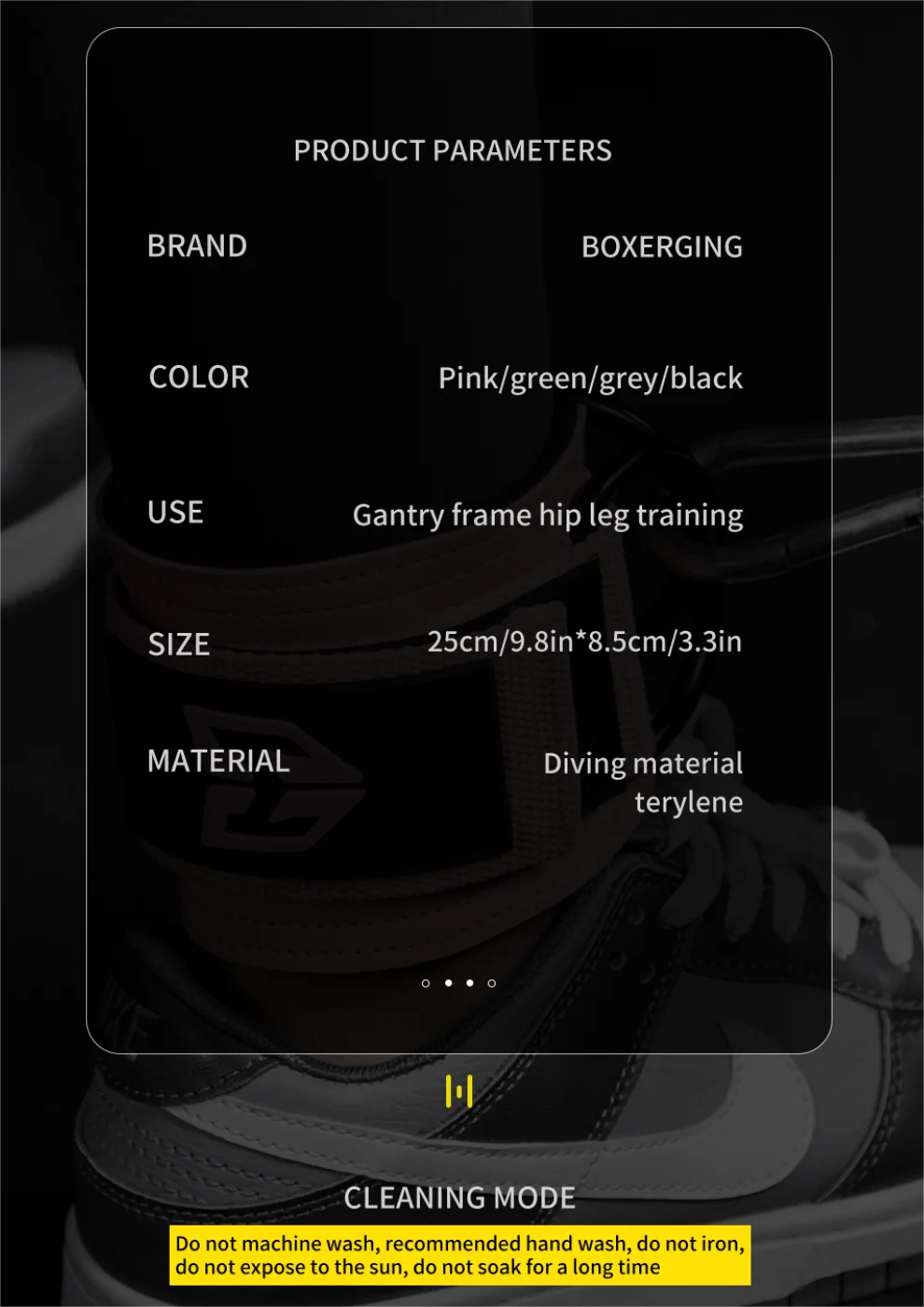 Handgelenkschlaufen für Widerstandsband, Workout, Fitness, Knöchelriemen, Fußstütze, Manschetten, Kabel, Maschinen, Fitnessstudio, Heimfitnessgeräte – Detail 1