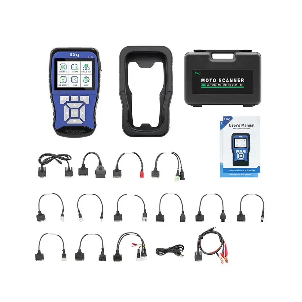 

Diagnostic Scanner for Motorcycle JDiag M100 Standard Version With Cables for Different Brand Moto Diagnosis