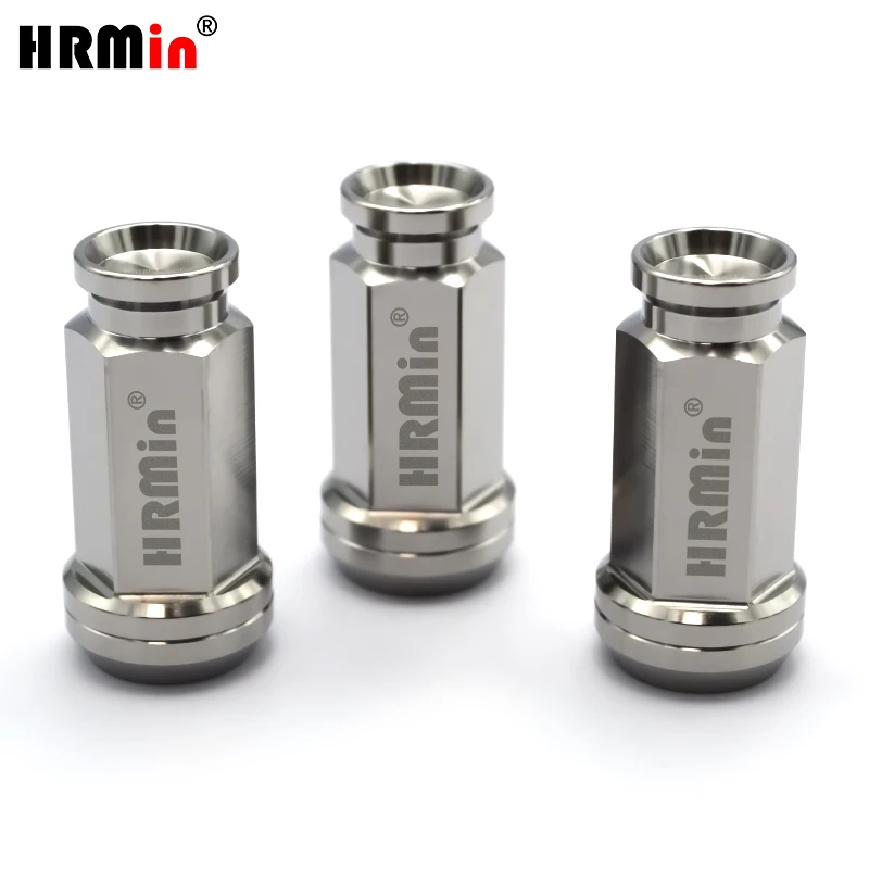 HRMin Closed end Gr.5 titanium floating washer cone seat wheel lug nut titanium nut M12*1.25*45mm for Nissan,Greatwall,Subaru