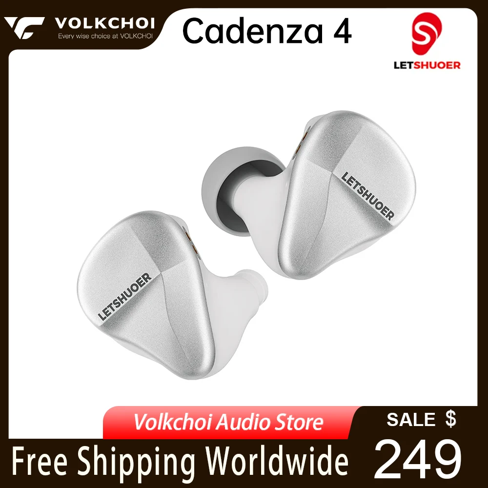 LETSHUOER Cadenza4 Hifi Earphones Beryllium Coated DD BA Hybrid High-fidelity In-ear Monitor Earphone Wired IEM