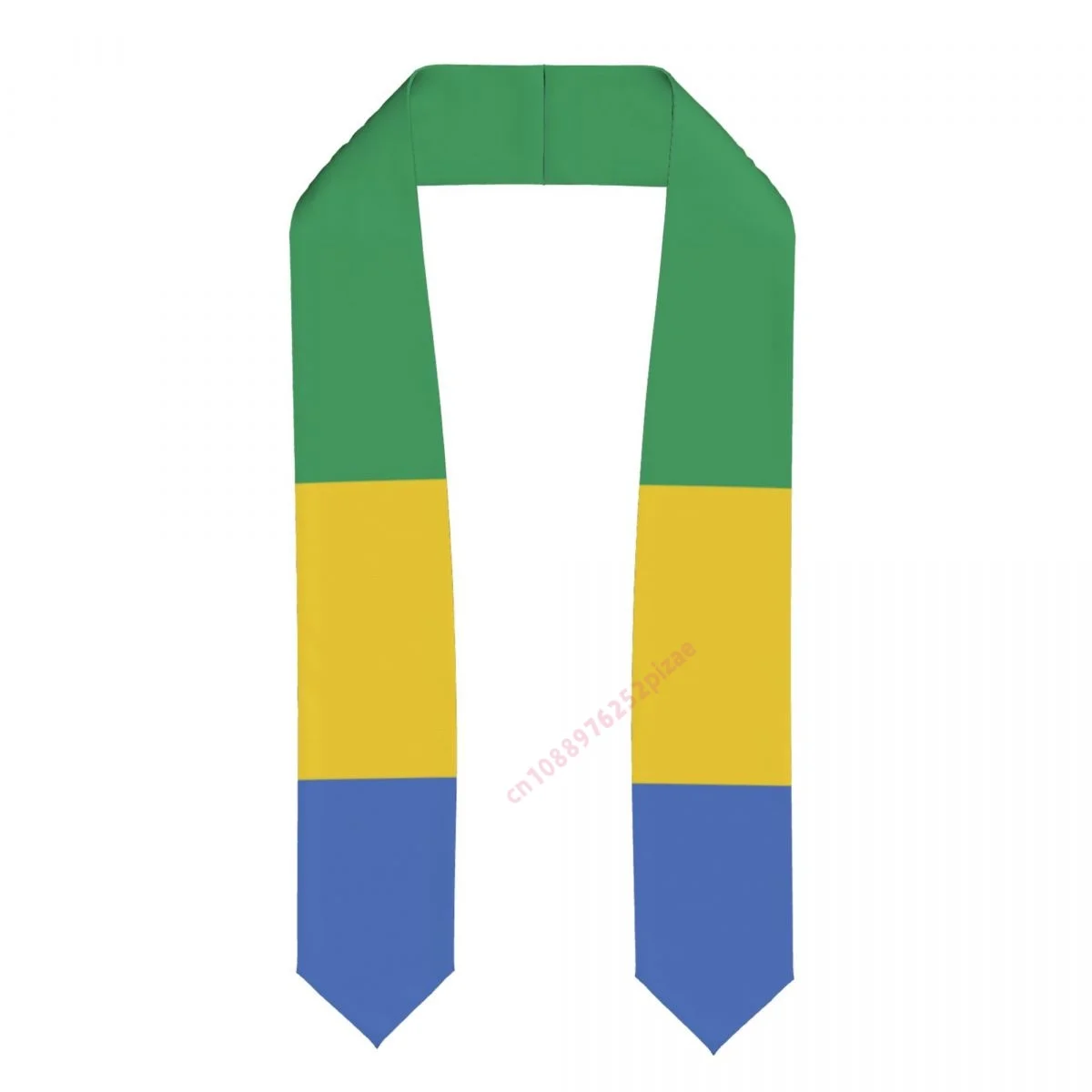 

Gabon Country Flag Class Of 2024 183*13CM Graduation Stole Sash Scarf For International Students