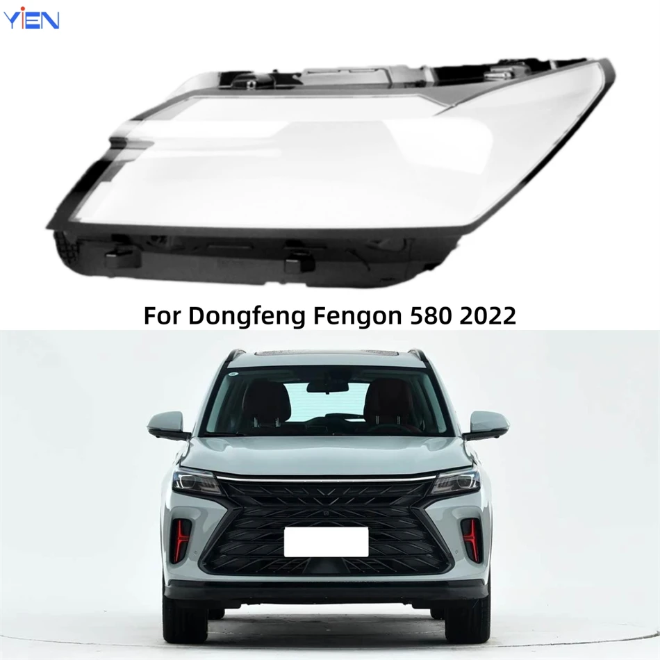 For Dongfeng Fengon 580 2022 Accessories Cars Lampshade Cover Head Lamp Cover Car Front Headlight Lens Cover Lights Shell