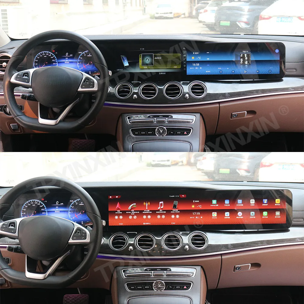 38.5'' Android 13 Car Radio For Mercedes Benz E W213 2016-2020 Car Multimedia Video Player GPS Navigation Carplay Triple Screen