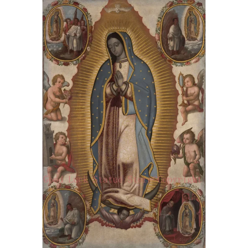 

TOP Religious painting Madonna Virgin of Guadalupe circa OUR LADY OF GUADALUPE Catholic PRINT ART painting on canvas