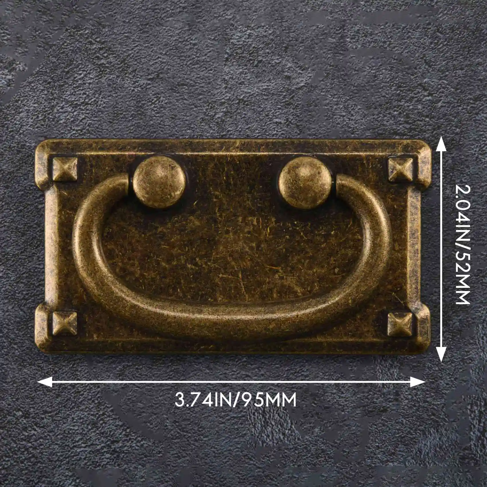 AA84 4 Stück Vintage Antik Bronze Schubladenring Zuggriffe, Schranktür Möbelgriff Dekoration