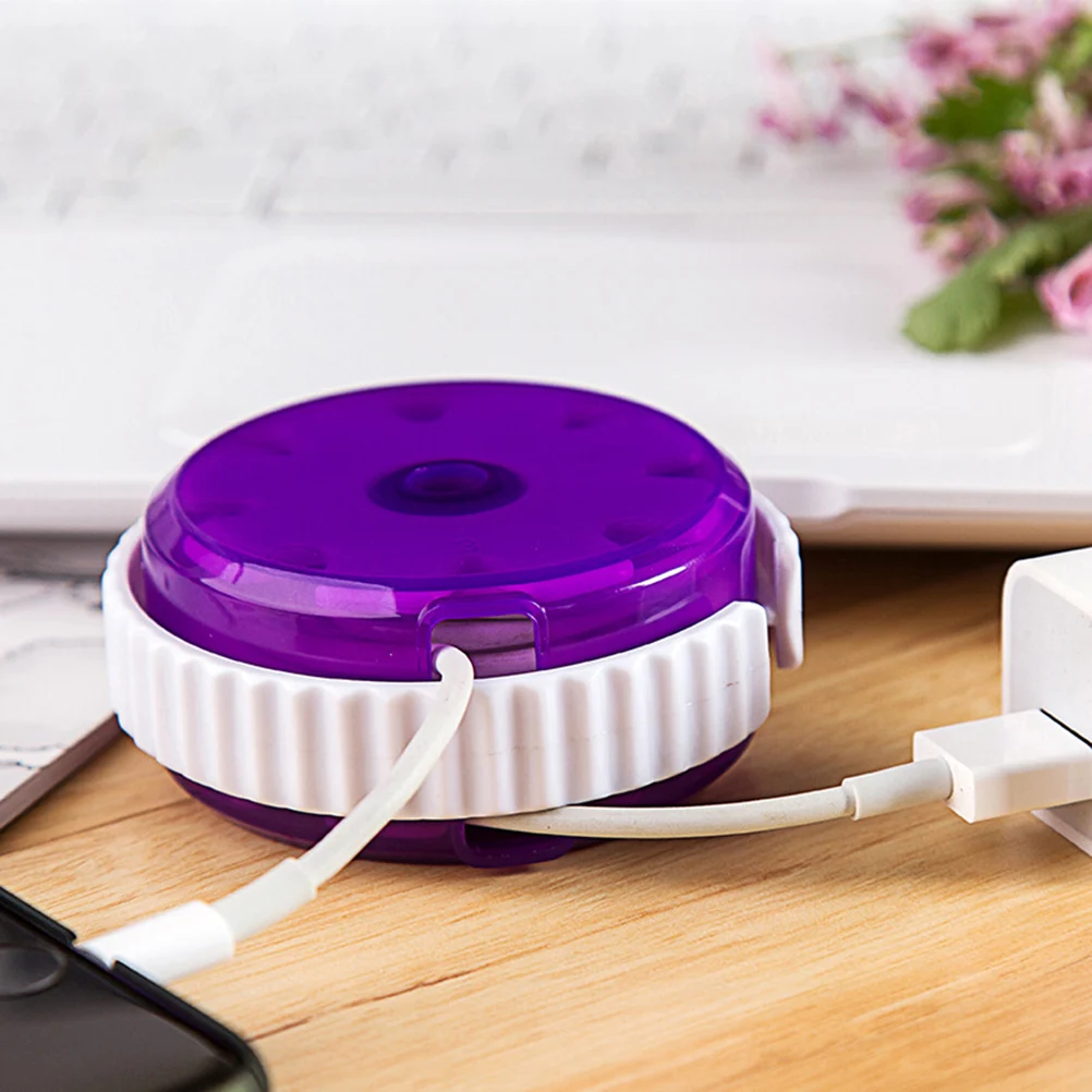

2 Pcs Mobile Phone Data Cable Winder Organizer Cord Wrapper for Cables Hider Retractable Portable