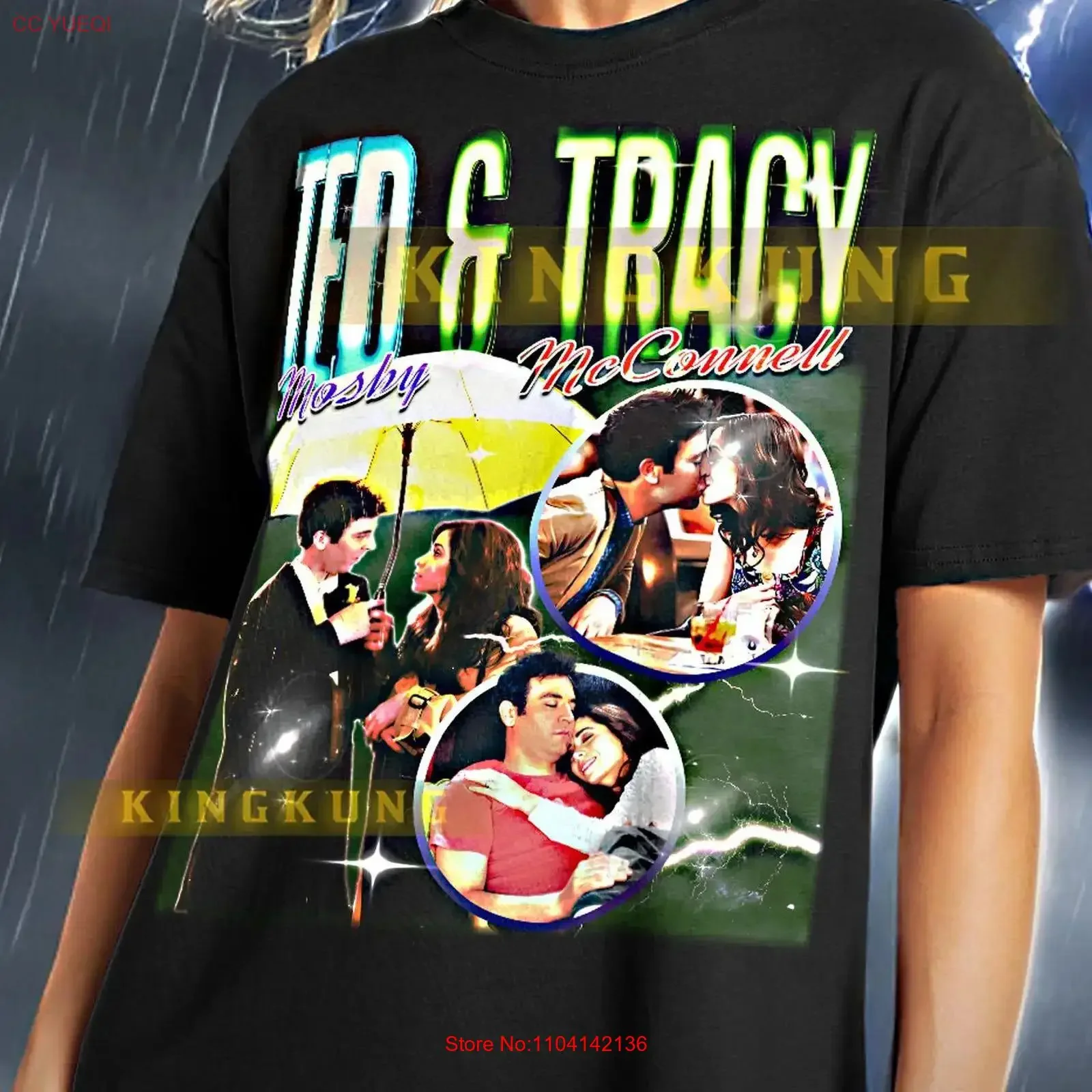 Camiseta TED MOSBY Vintage Retro Bootleg Tracy McConnell con gráfico vintage lavado, top suave y cómodo para uso diario, unisex