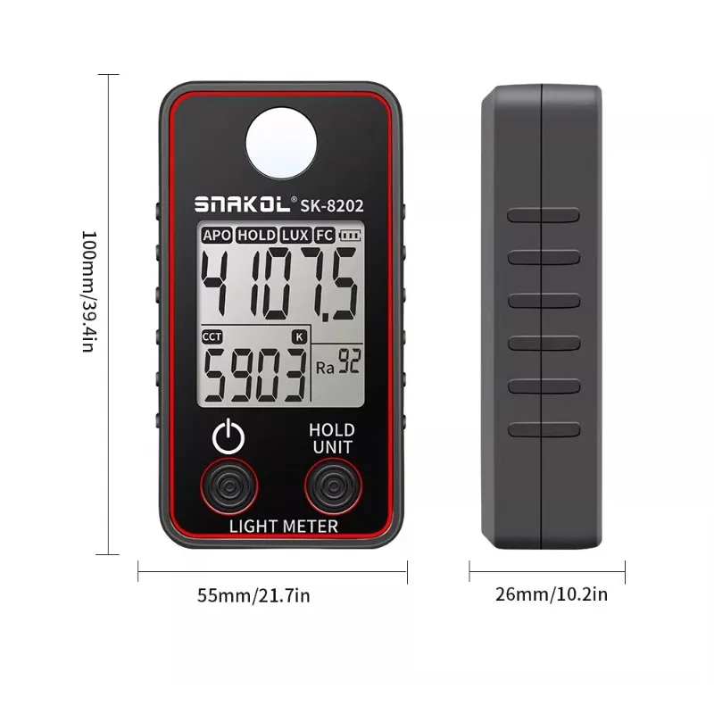 SK-8202 Color Temperature Digital Illuminance Meter Color Rendering Index Portable High Precision