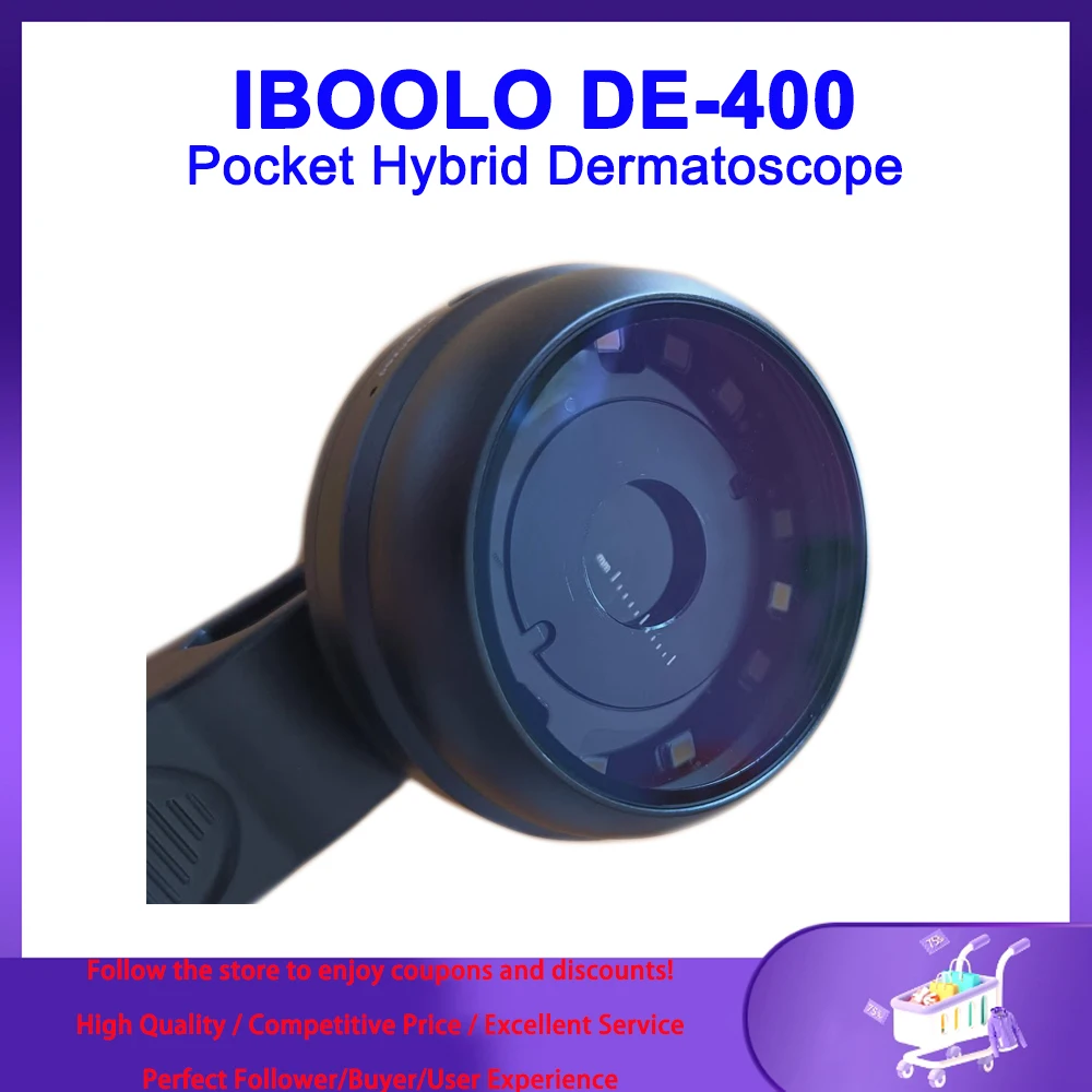 Original IBOOLO DE-400 Dermatoscope Polarized Dermatoscope Pocket Hybrid Dermatoscope Smartphone Dermatoscope Medical Demoscope