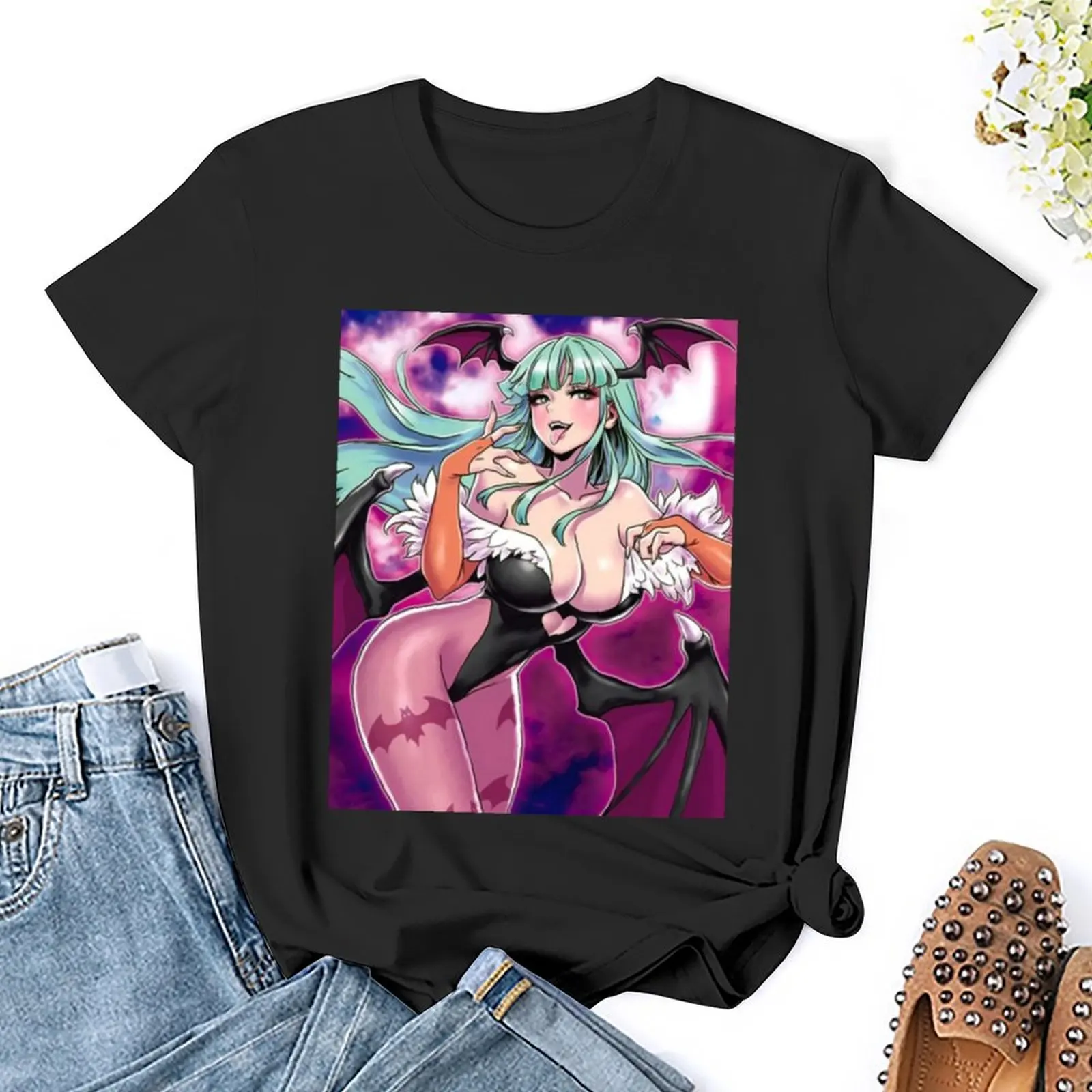 morrigan aensland 4 T-Shirt korean fashion summer clothes oversized t shirts for Women