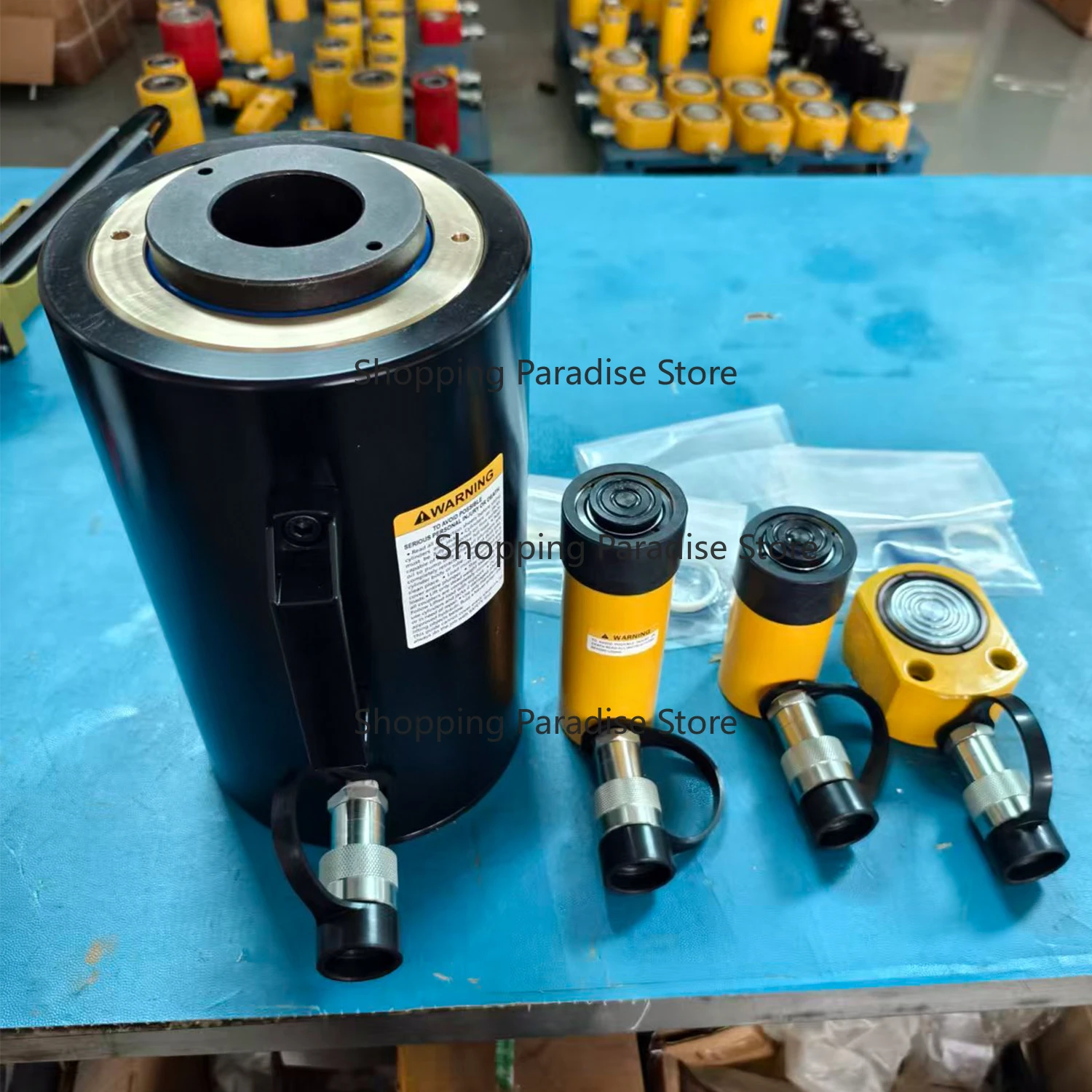 

RACH604, 65.6 Ton Capacity, 3.94 in Stroke, Aluminum Hollow Plunger Hydraulic Cylinder Jakc for Lifting With CE Certification