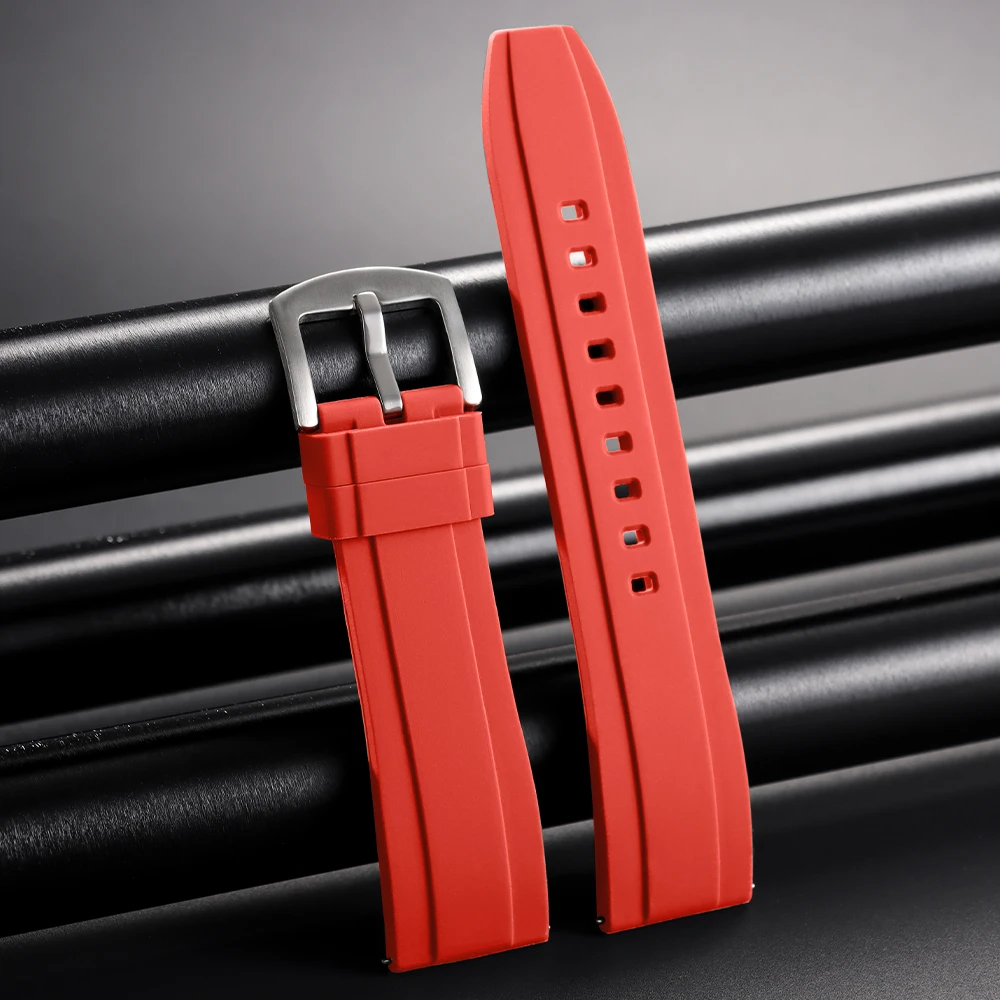 20mm 22mm Universelles wasserdichtes Gummiband für Rolex für Armani für Omega Armband Sport Silikon Uhrenarmband für Seiko Armband – Detail 16