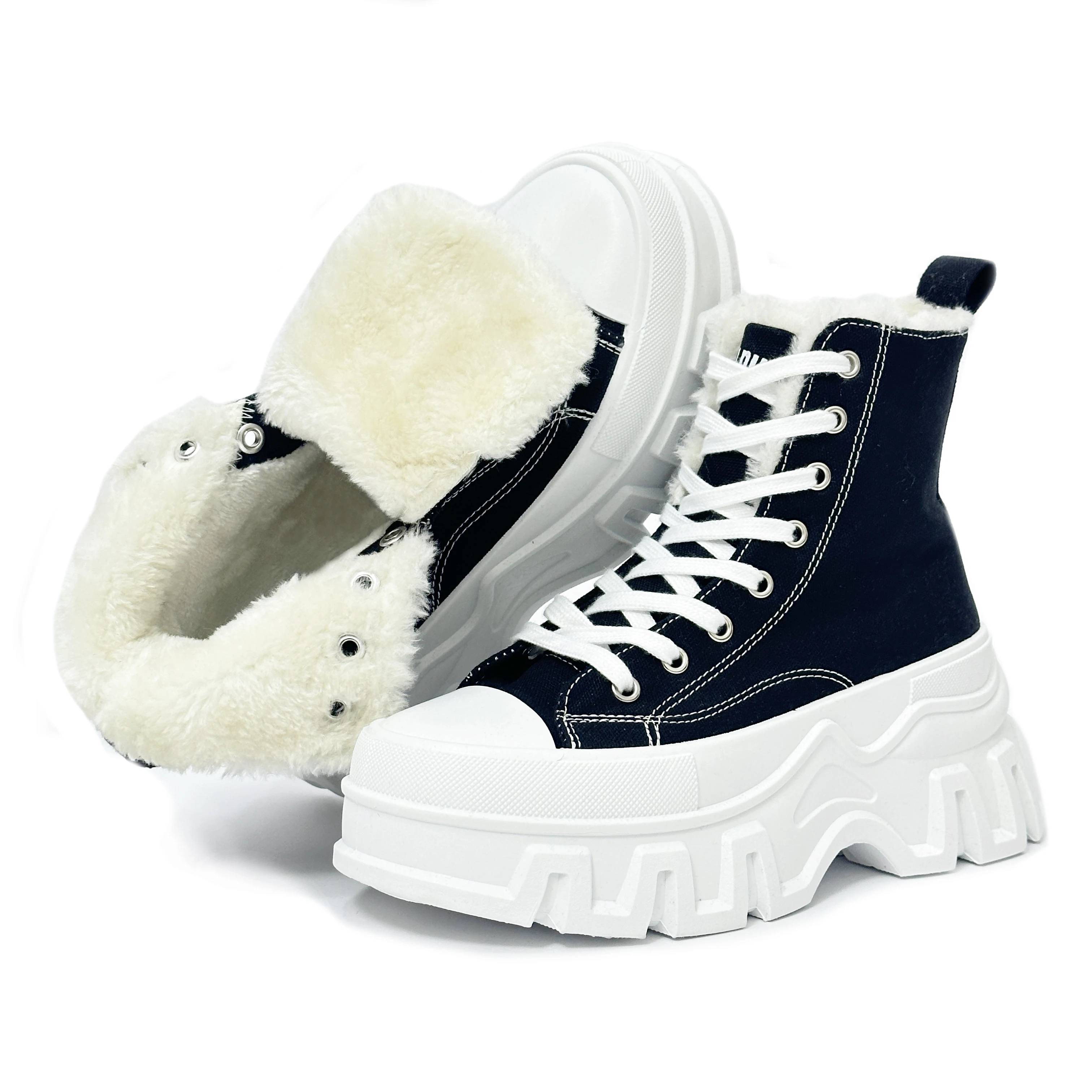 

SLNU★3 brand fashionable casual thick-soled high-rise motorcycle boots in winter thick and warmth suitable for outdoor winter mo