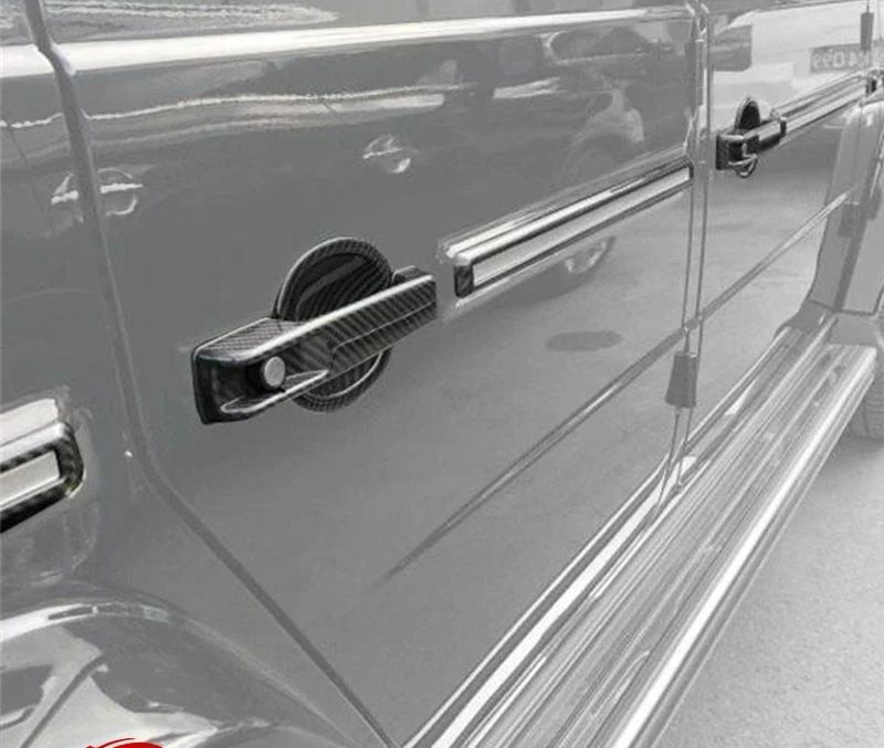 For Benz G-Class W465 Dry Carbon Exterior Decoration W464 Exterior Door Bowl G500g450d G63 Dry Carbon Door Bowl Sticker G-Class