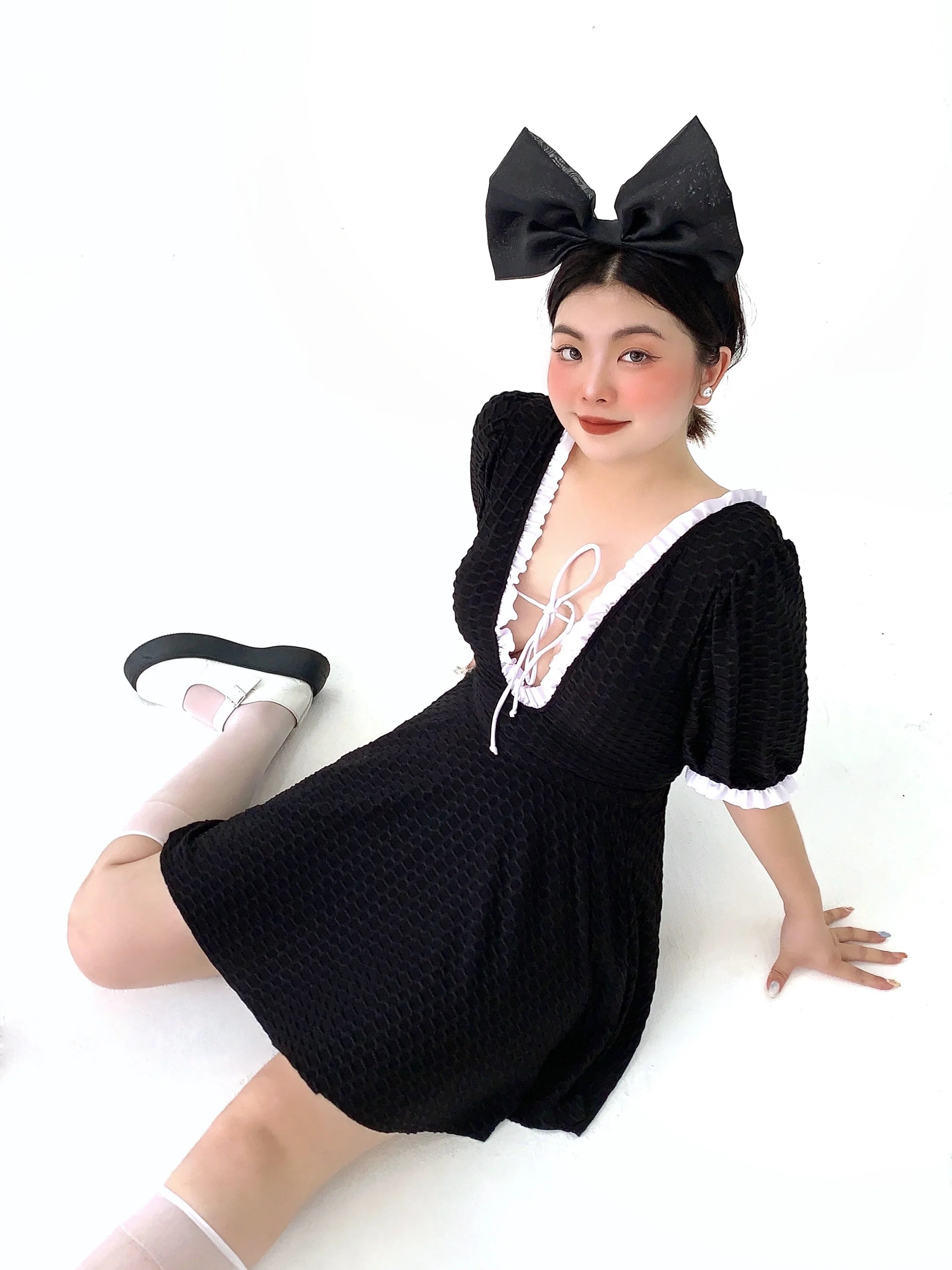 

Купальник XiaoNan с глубоким V-образным вырезом, больших размеров, женский, из двух частей, для термальных источников и спа, скрывающий живот, корректирующий фигуру