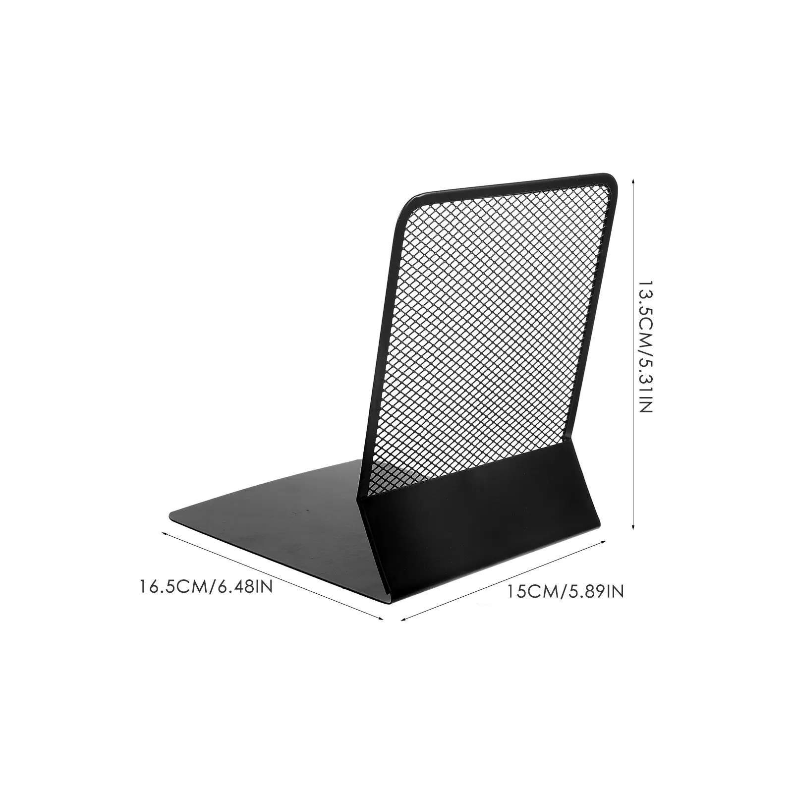 Sturdy Metal Bookend Made of Heavy-Duty Iron Black Book Ends for Shelves Functional Book Stopper Decorative Bookends for Home