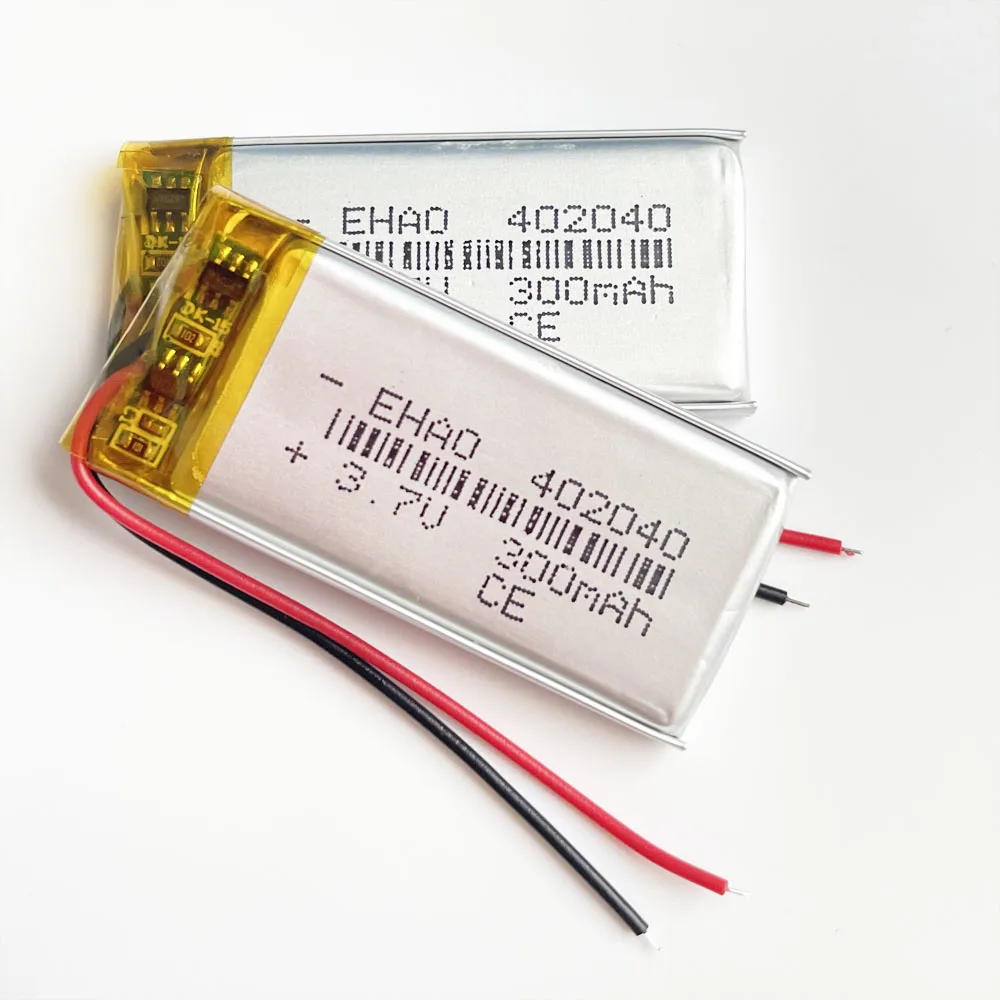 Akumulator Lipo 3,7 V 300 mAh 402040   Dla MP3 GPS DVD Rejestrator Bluetooth E-book Kamera Inteligentny zegarek Bransoletka Światło LED