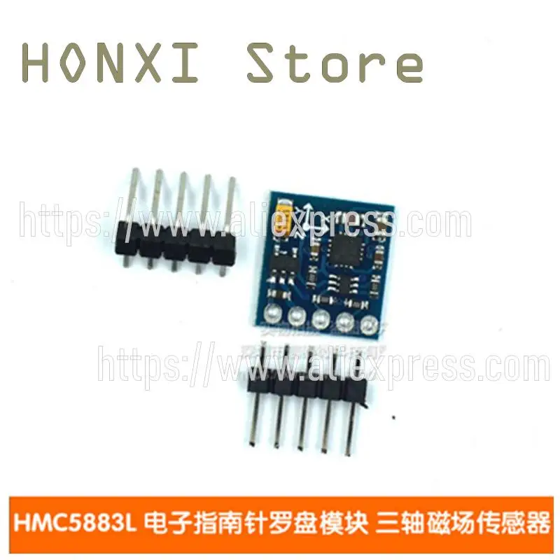 

1PCS GY-271 HMC5883L module electronic compass compass module three axial magnetic field sensor