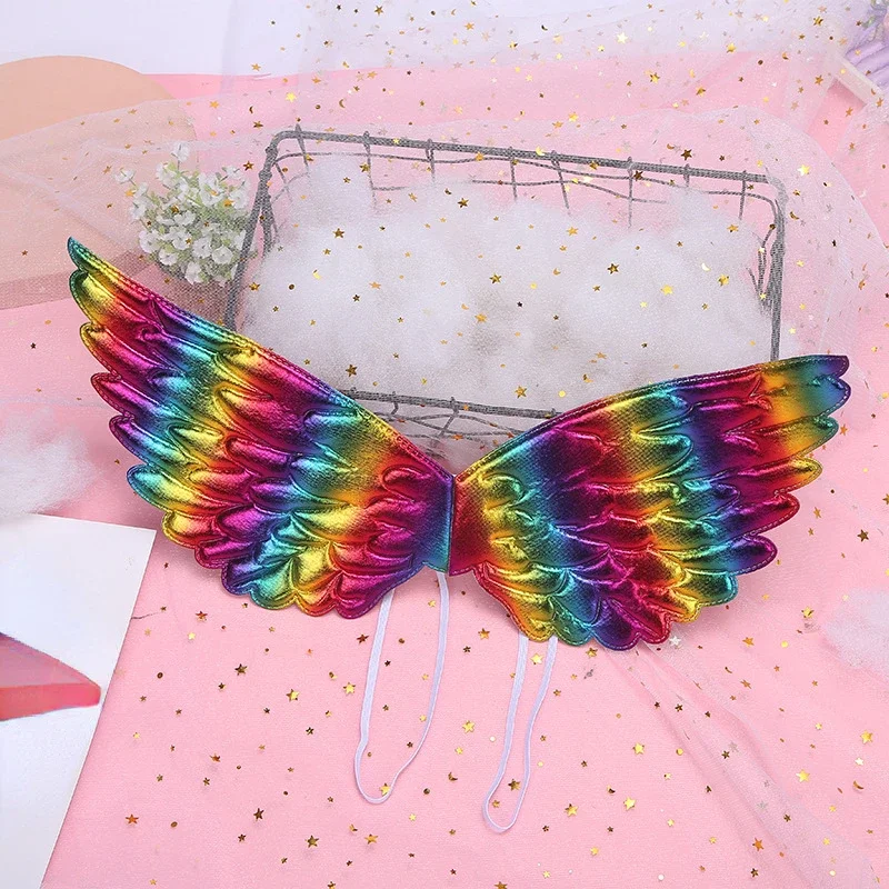 10 stks Kinderen Kids Meisjes Gouden Zilverachtige Kleuren Vlinder Engel Fee Vleugels Dress Up Halloween Kostuum