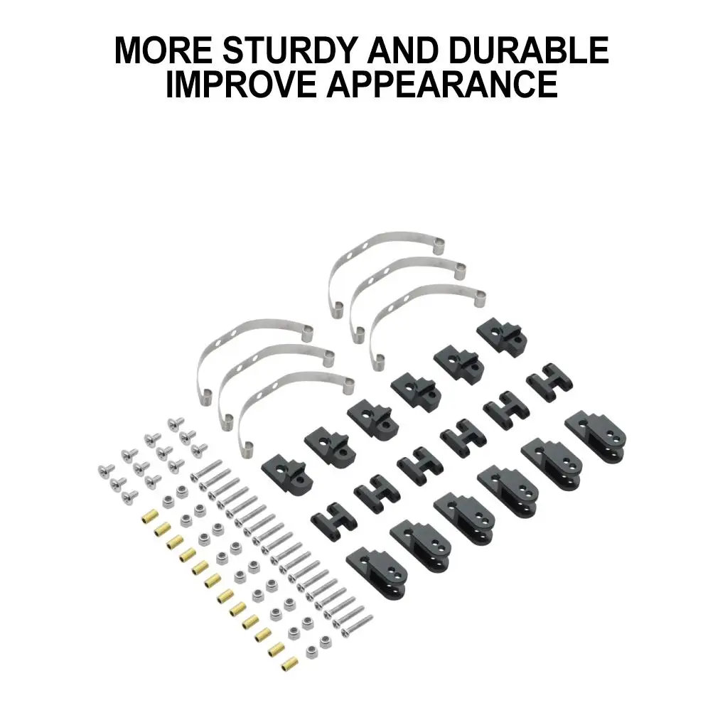 ชุดอัพเกรดชิ้นส่วนโลหะ RCGOFOLLOW ชุดอัพเกรดชิ้นส่วนโลหะแข็งสำหรับรถบังคับวิทยุ 1/16 WPL C14 C24 B14 B24 B16 Crawler สีเงิน