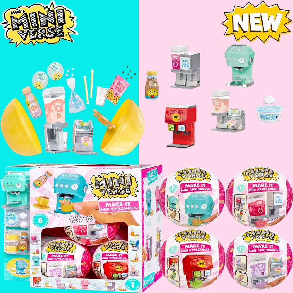 

MGA's Miniverse Make It Mini Appliances Surprise Unboxing Ball Blind Box Mini DIY Making Simulation Miniature Juicer