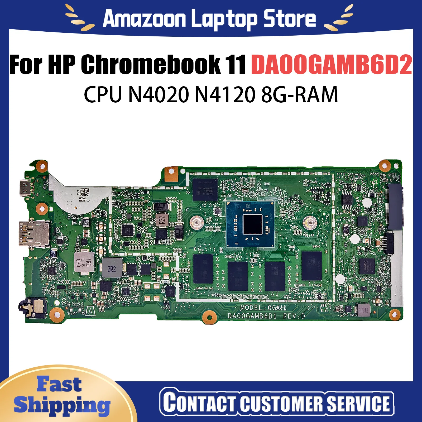 

Материнская плата для ноутбука HP Chromebook 11-G8-EE DA00GAMB6D1 DA00GAMB6C 00GA N4000 N4020 N410, протестирована нормально