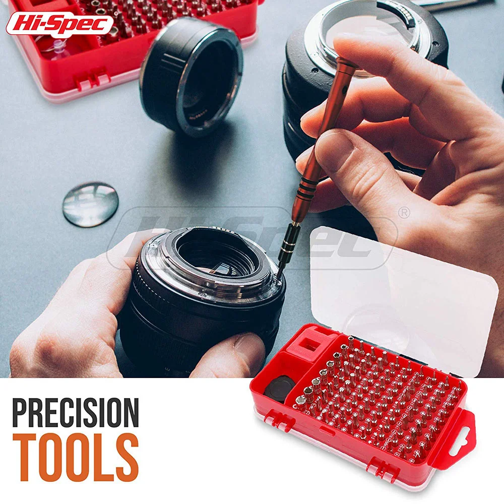 Kit de tournevis électronique Torx, tournevis CR-V 108 pièces Kit d'outils de réparation d'ouverture pour iPhone Caméra Montre Tablette PC
