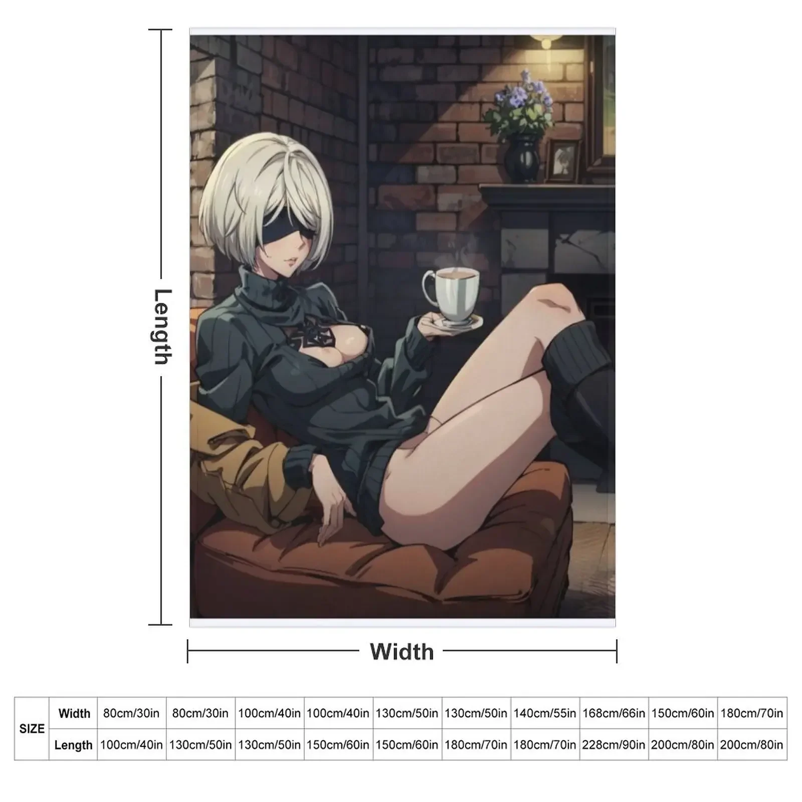 2B Nier: Automata Throw Blanket funny gift blankets ands Sofa Blankets