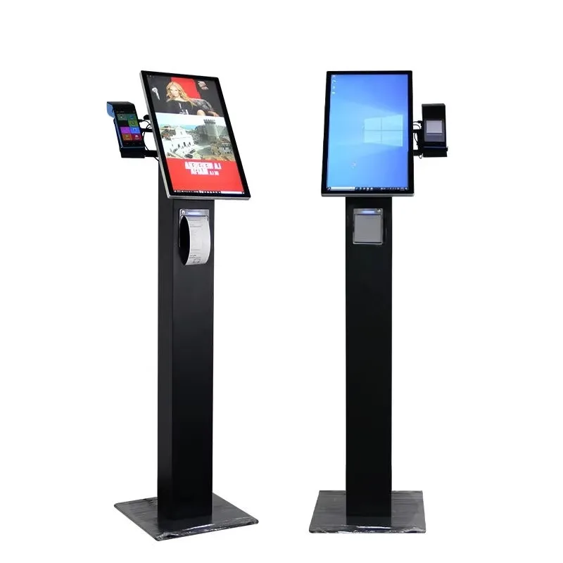 Code Scanner Kiosk Machines 21.5-32 Inch Self-Service Order for Restaurants Fast Food Cashless Payment