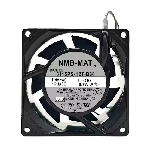 Original For NMB 3115PS-12T-B30 AC 115V 9/7W 8038 Cabinet Cooling Fan, 80x80x38mm Industrial Equipment Axial Fan