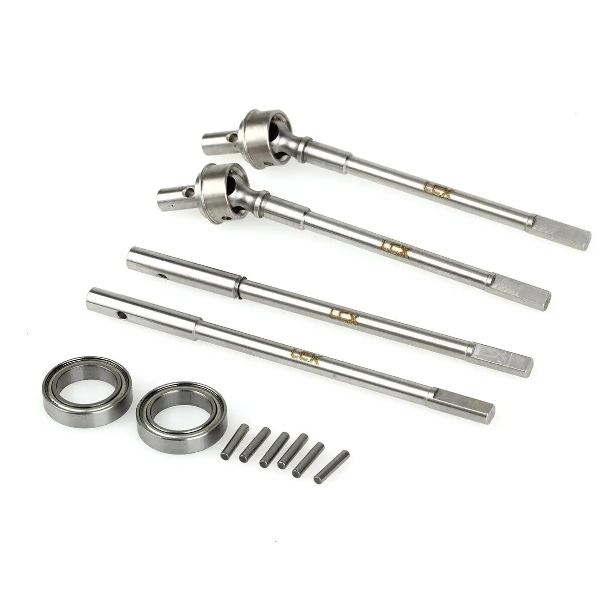 LCX Racing 1/10 RC Crawler In Acciaio Inox AR44 Portale Asse Dritto Albero Motore per Axial SCX10 II Aggiornamenti Accessori