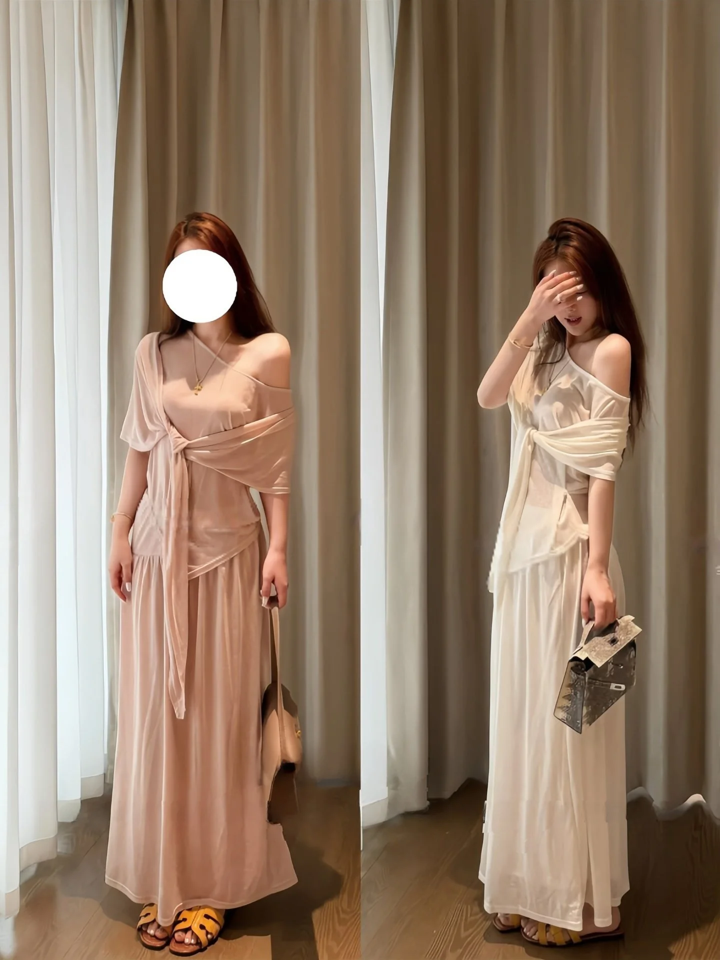 

Pastel Series Women's Rylee Short Sleeve T-Shirt Shawl Top Half Body Long Skirt Three Piece Set Spring Fashion Ensemble
