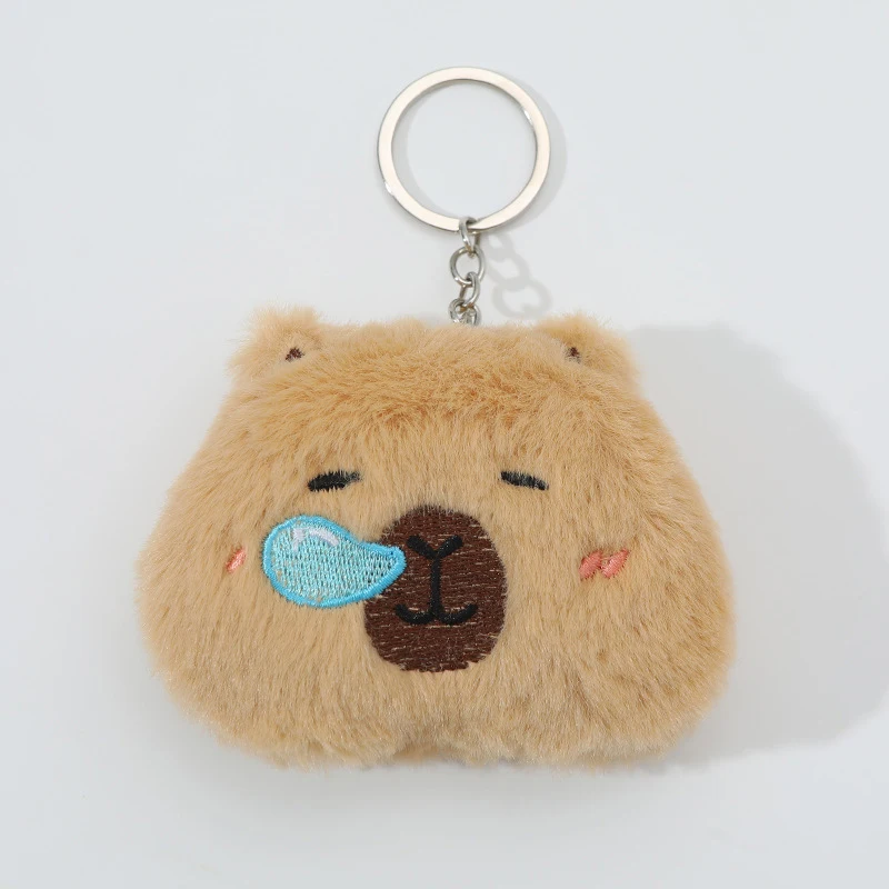 LLavero de muñeco de peluche con cabezas de animales de dibujos animados, juguete de peluche suave, colgante para mochila, bolso divertido, adornos, accesorios, regalo para niña