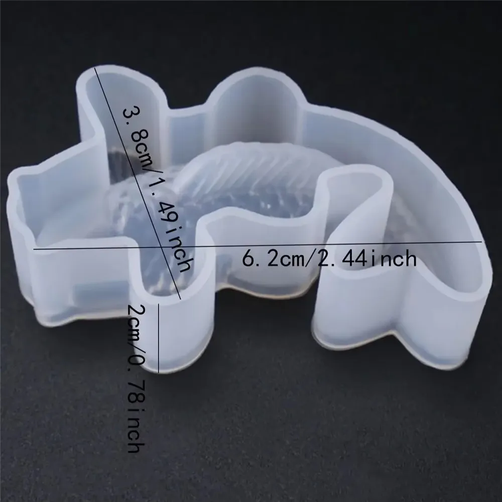 Silicone Resin Koi Fish Moulds DIY Pendant Goldfish Mold Fish Tail Jewelry for Making Jewelry, Pendant Charms, Fondant Cake Deco view 6