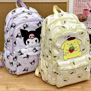 Anime Sanrio Plush Toy Backpack for Children, Cinnamoroll Black and Blue Backpack School Backpack Kawaii, Computer Bag, Girl and Boy Gift 12 Main Sales Black Women's Backpack - №7