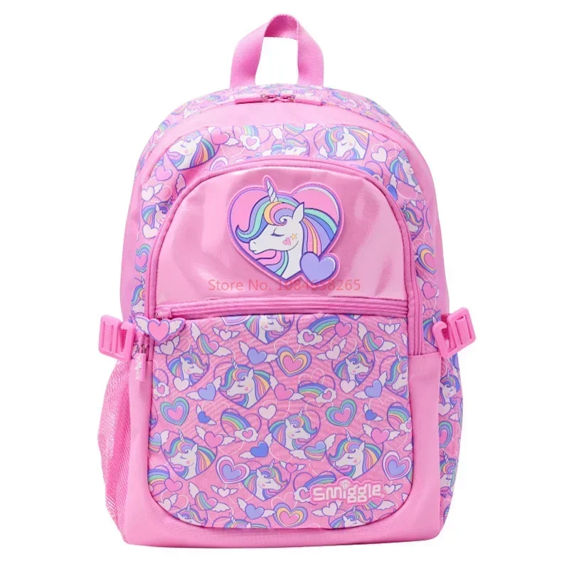 Genuíno Australiano Smiggle Rosa Amor Unicórnio Saco De Escola, Saco De Desenhos Animados Do Estudante, Garrafa De Água Casual De Grande Capacidade, Presente