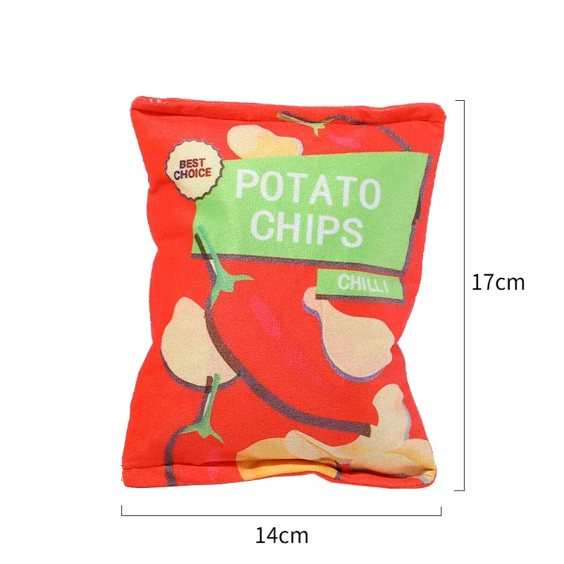 New Cat and Dog Toys, Paper and Potato Chip Soundmaking Toys, Tear and Bite Resistant Interactive Relief Teeth Grinding Supplies