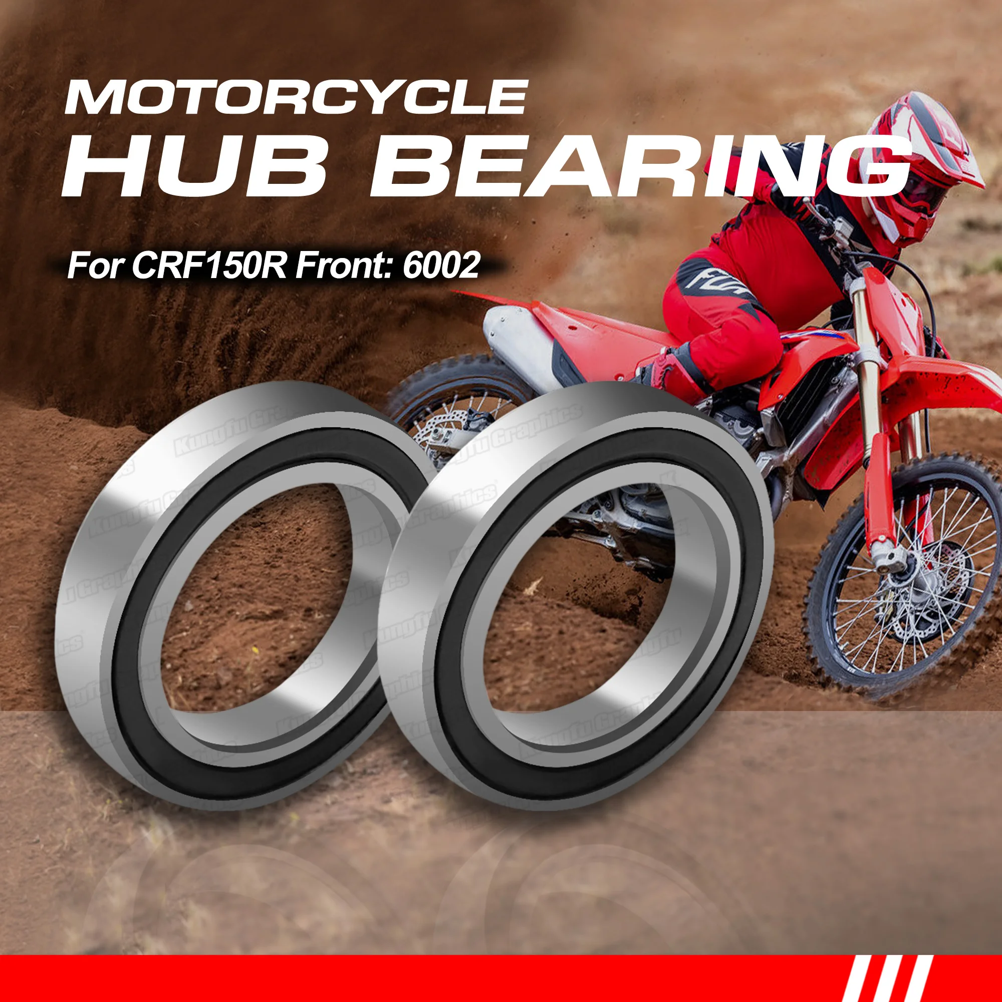 High Speed Motorcycle Hub Bearings kit for Honda CRF150R/R2 2007-2020 Ball Bearings Replacement