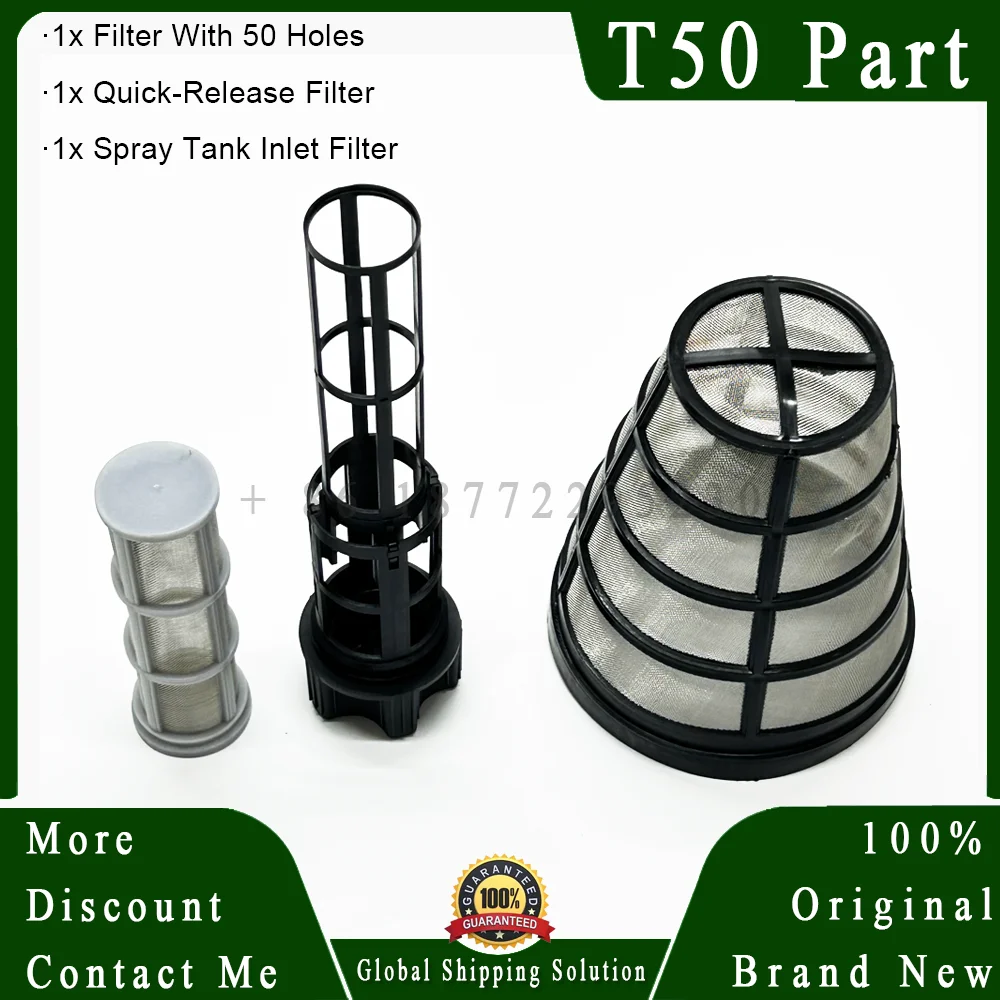 T50 suku cadang Filter tangki semprot asli, 3 buah Set untuk Dji T20P/T25/T40/T50 suku cadang perbaikan Aksesori Drone pertanian