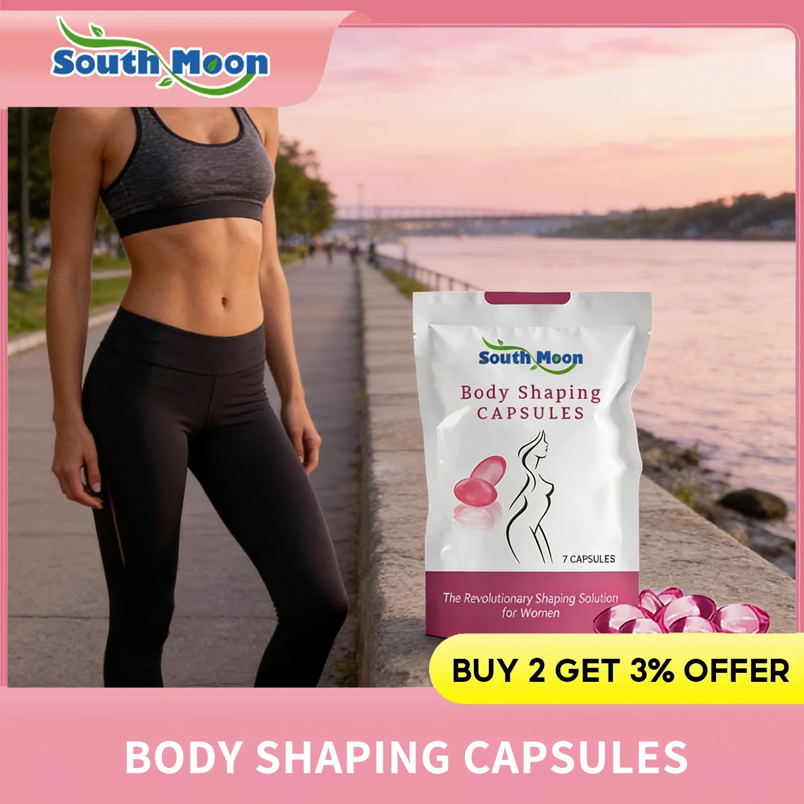 Weight Loss Capsules Leg Slimming Tighten Abdomen Burn Fat Stimulate Metabolism Reduce Waist Cellulite Detoxification Capsules