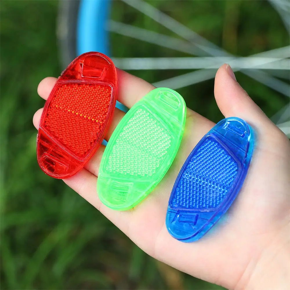 4pcs Oval Flashing Cycling Lights Bike Spoke Reflector Wheel Rim Reflective Safety Warning Light Bicycle Reflect Accessories