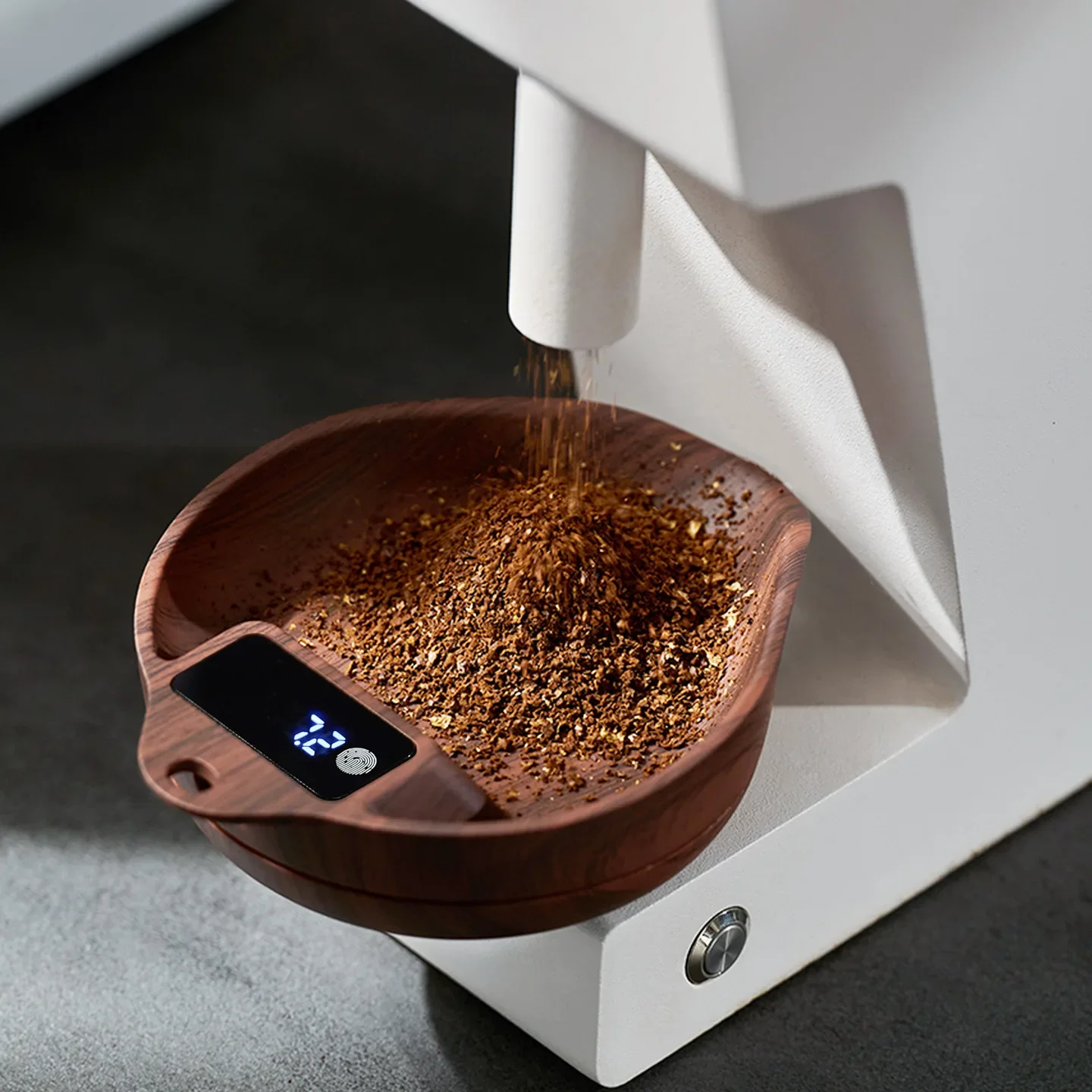 Coffee Dosing Scale Grain Tray Precision Coffee Bean Grounds Scale for Espresso Pour-Over Coffee Grinder Dosing Home Barista Use