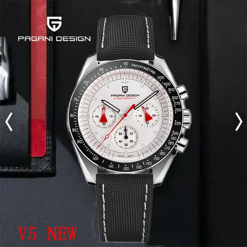 

NEW PAGANI DESIGN VK63 Moon Watches 40MM Dial Analog Chronograph Waterproof Quartz Watch Men's Sapphire Automatic Movement 2024